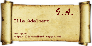 Ilia Adalbert névjegykártya